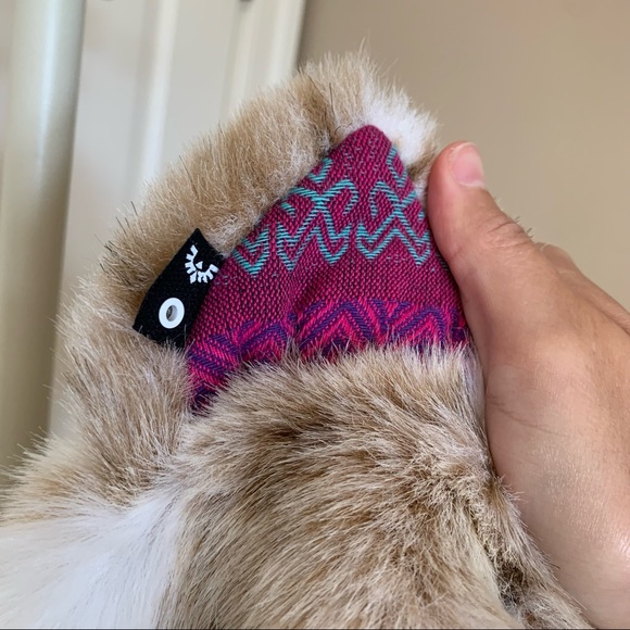 SpiritHoods Faux Fur Animal Hat with Pink Accents - Picture 7 of 7